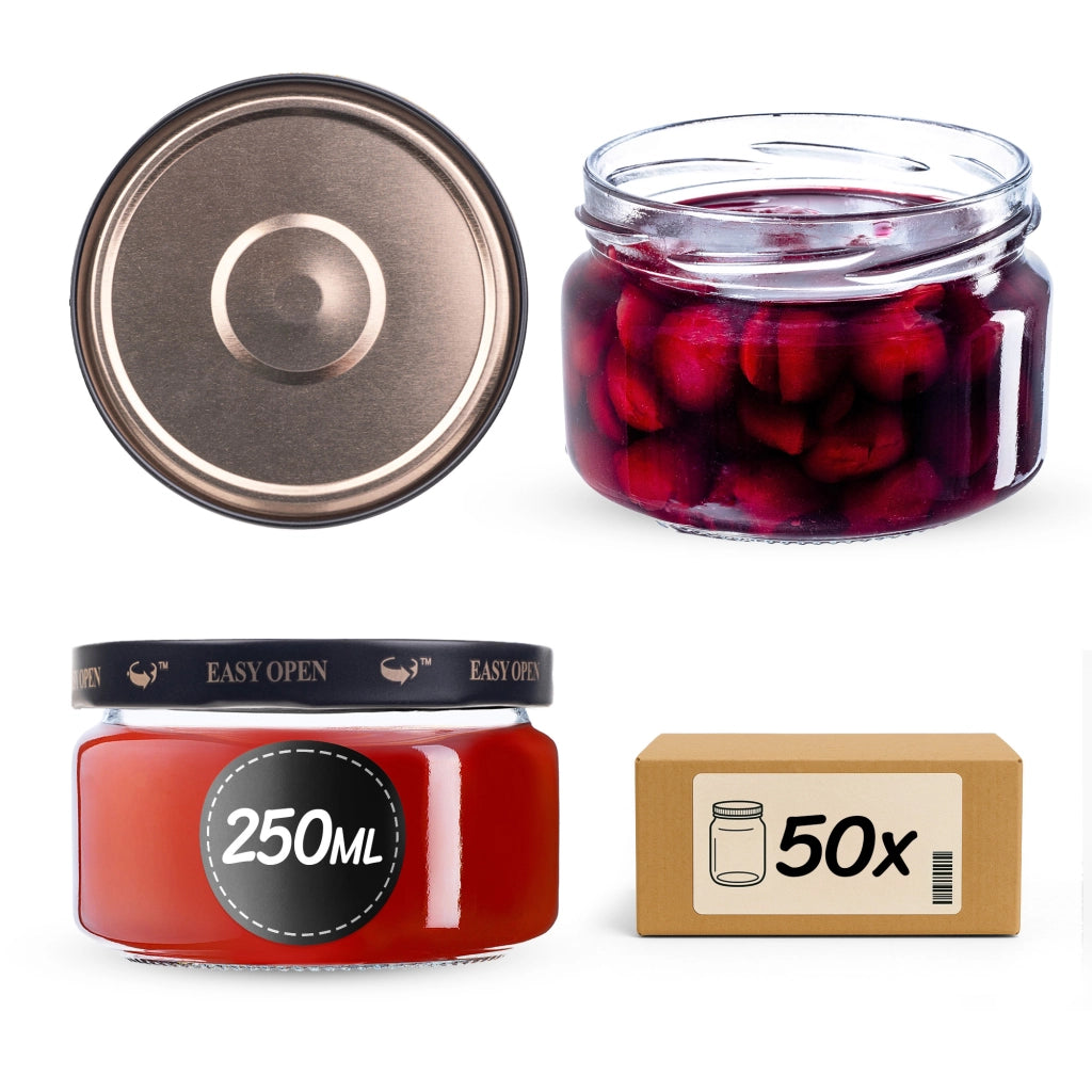 KADAX Słój Klara 250ml fi82 TO-250/1 pakiet 50szt