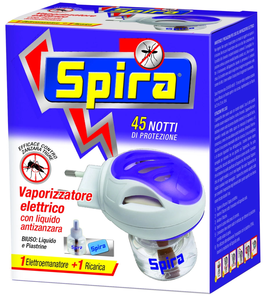 Spira ELETTROEMANATORE BIUSO LIQUIDO E PIASTRINE + RICARICA 45 NOTTI 12.00 pz