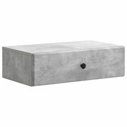 Tavolino da Parete Laterale Grigio Cemento 59 x 34,5 x 17 cm