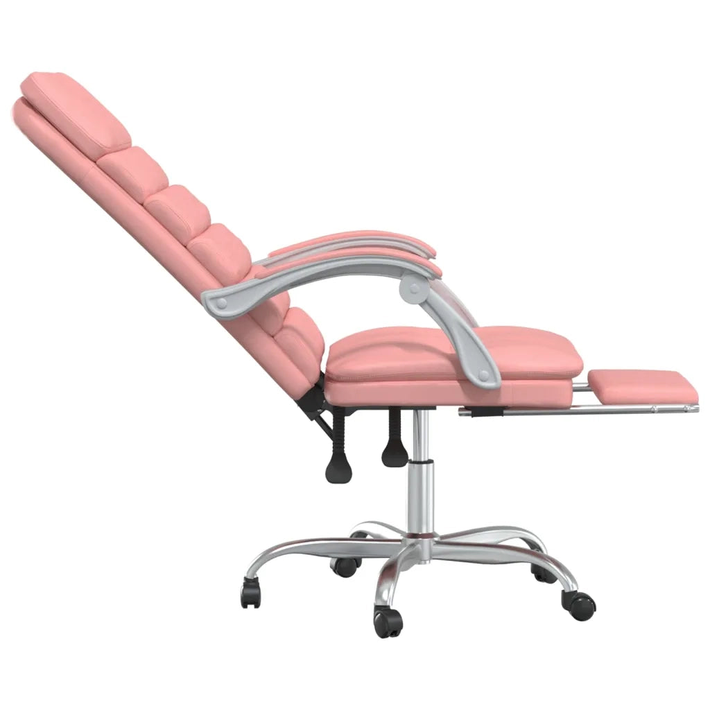Poltrona da Ufficio Massaggiante Reclinabile rosa in Similpelle 349731