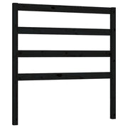 Testiera | Testata per Letto Nera 95x4x100 cm in Legno Massello di Pino