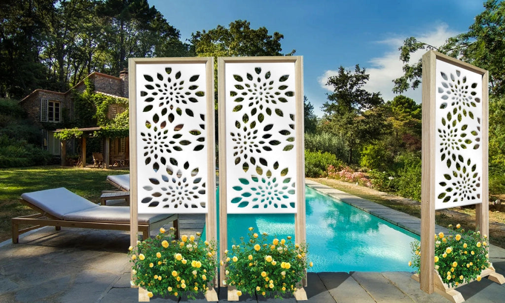 FIREWORKS - Separè - Paravento modulabile - 70x190cm - in Legno e PVC Colore: bianco