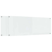 Set di 2 paraschizzi da cucina resistenti al calore 110 x 40 cm design moderno in vetro temperato trasparente 02_0056262