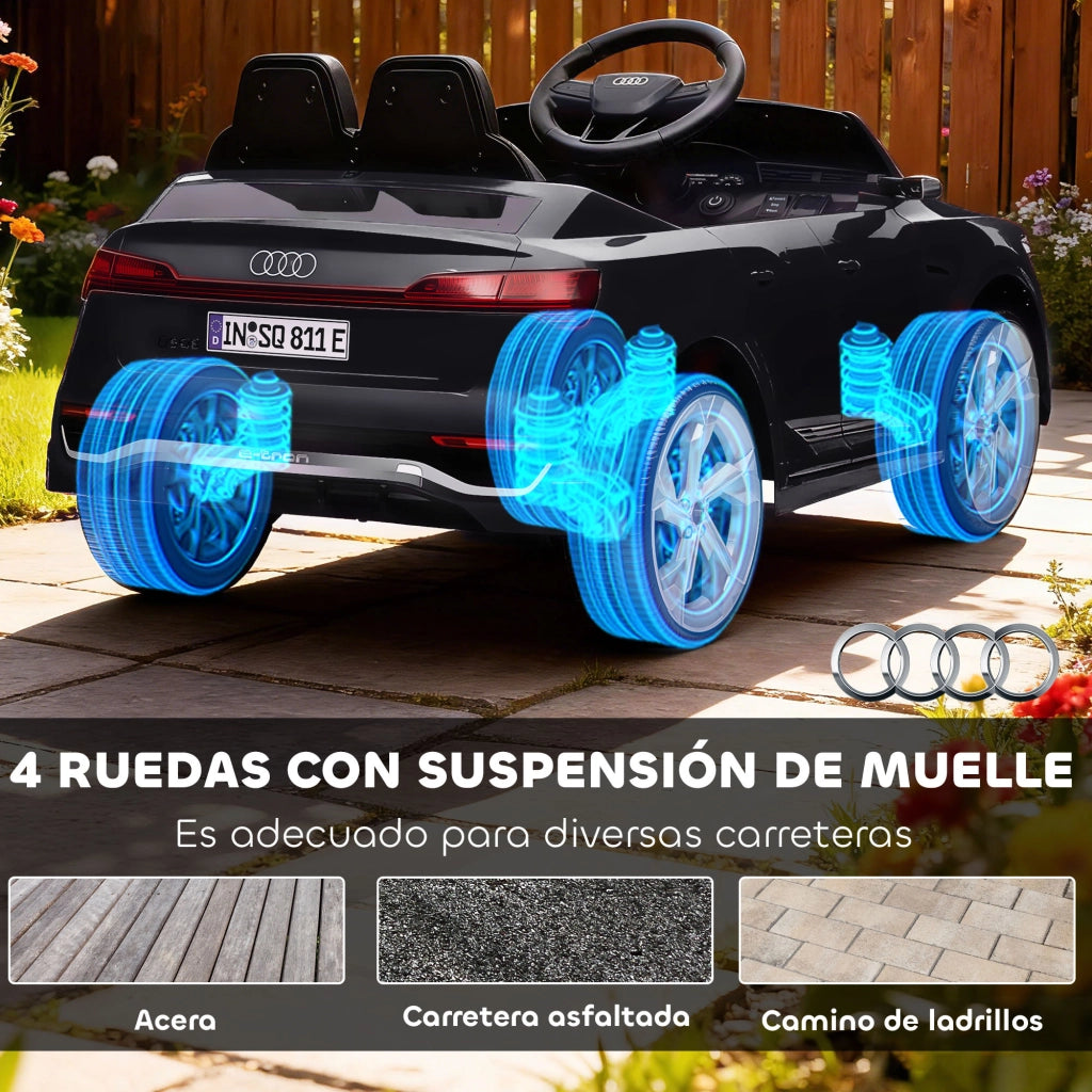 Auto Elettrica per Bambini Audi Q8 e-tron Sportback ¨C Zephmum ¨C Nero, Telecomando, Luci, Suono