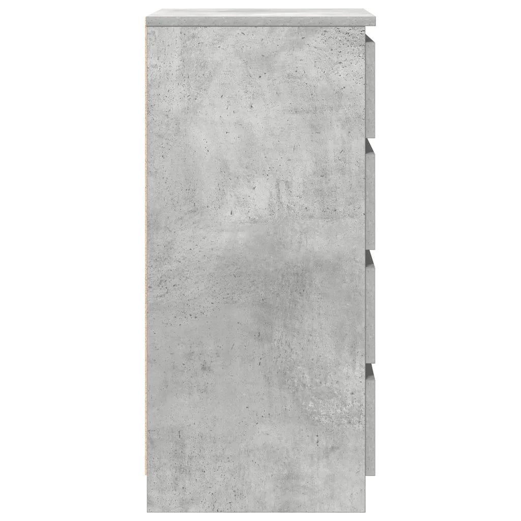 Credenza con Cassetti-Buffet-Armadio da cucina Grigio Cemento 37,5x35x99cm in Truciolato