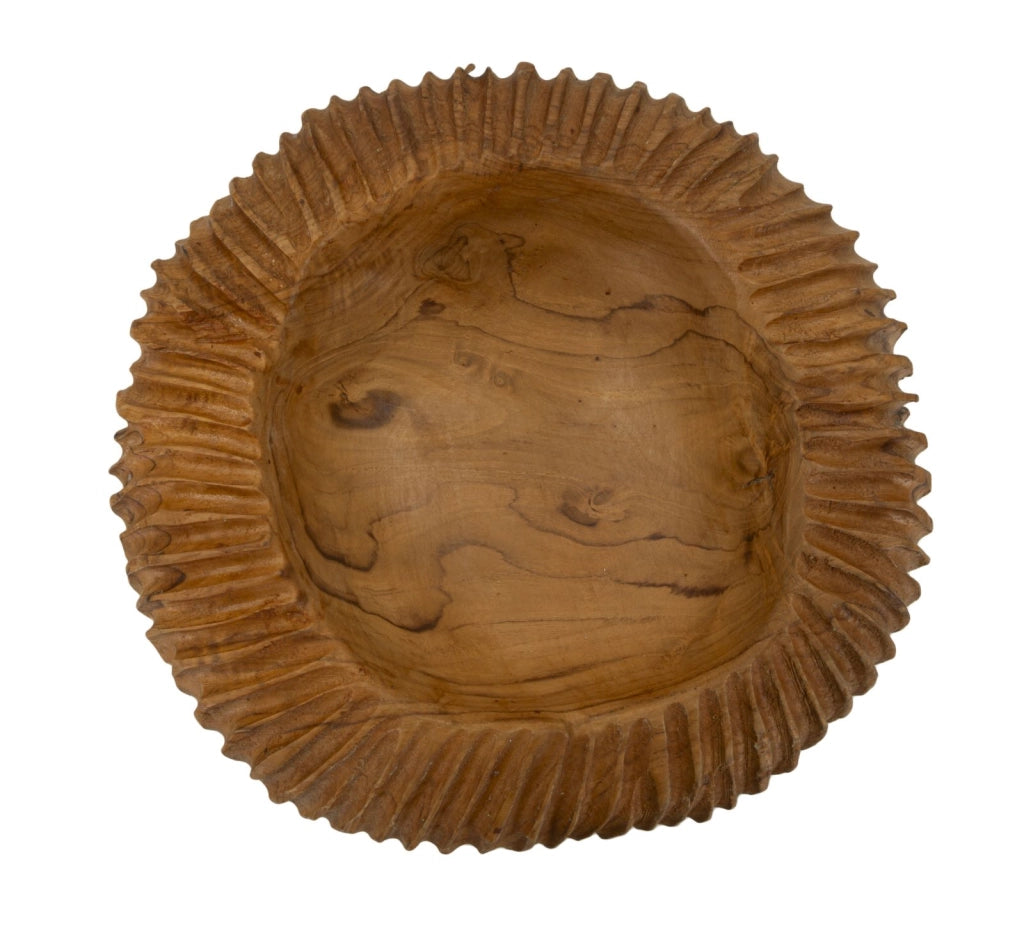 Svuotatasche Garit Ø32x11 cm in Teak Riciclato