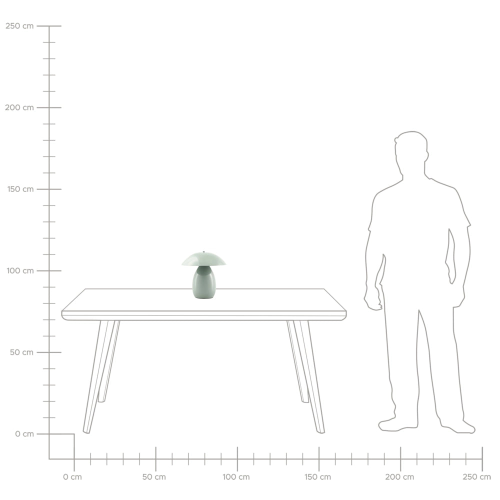 Lampada da tavolo verde chiaro con base in ferro 30 cm a una luce design moderno accessori per il soggiorno