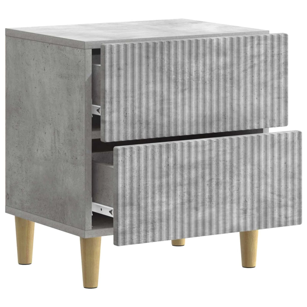 Armadio da Notte 2 pcs Grigio Cemento 43 x 34,5 x 48 cm