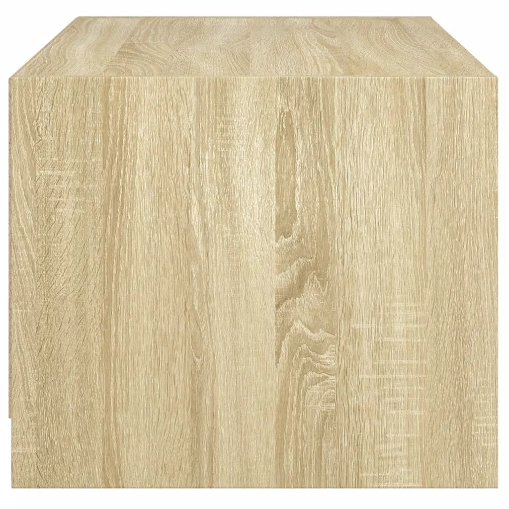 Tavolino da salotto | Tavolino da caff¨¨ | Tavolino da Soggiorno con Ante in Vetro Rovere Sonoma 68x50x42 cm