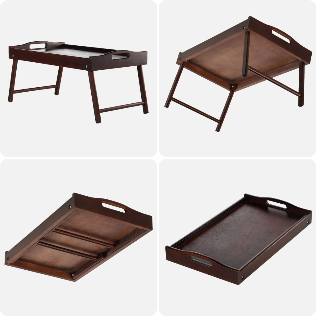 Tavolino da colazione pieghevole in legno KADAX per laptop da letto, vassoio regalo