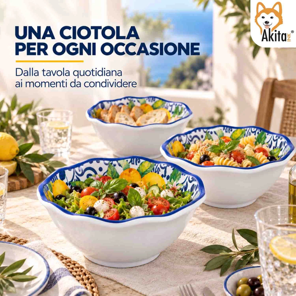 Akitaink Insalatiera Sorrento Limoni in Melamina 28 cm