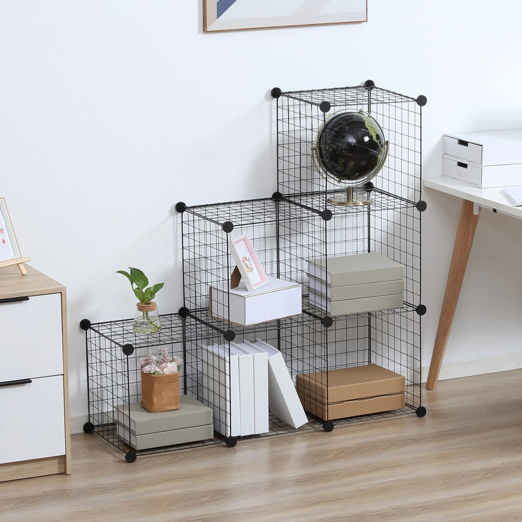 Libreria a cubi metallo nera ¨C zephmum ¨C 109x37x109 cm
