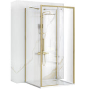 Cabina Doccia A Parete Rea Rapid Slide Brush Gold 120x80