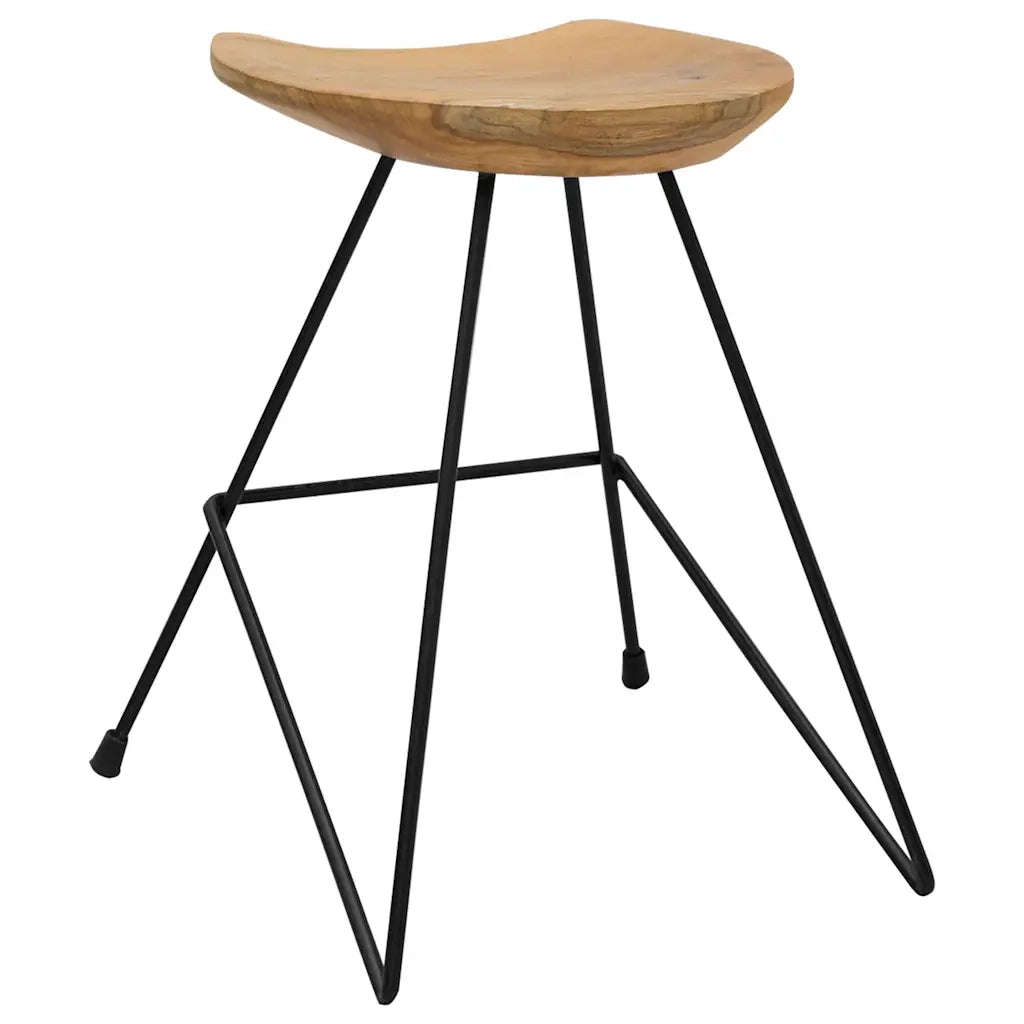 Sgabelli 2 pz in Legno Massello di Teak 285202