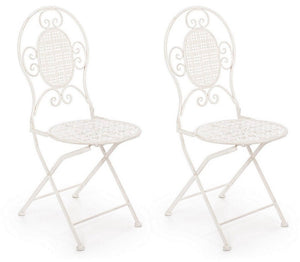 Set 2 Sedie Pieghevole 40x40x94 cm Emily in Acciaio