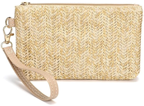 Borsa a Tracolla per Donna - Tasca con Cinturino - Borsa da Spiaggia Beige