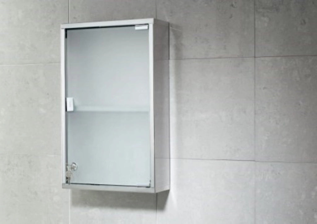 Armadietto Di Sicurezza Con Serratura Acciaio Inox 50X30X12 Joker Cromo - Gedy