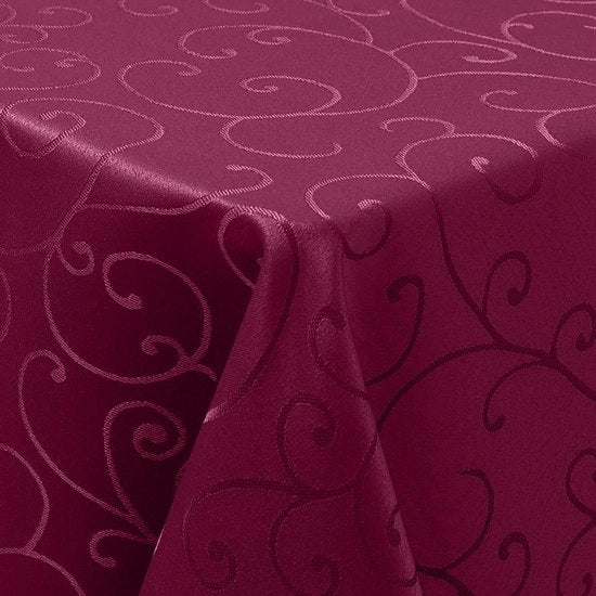 Tavolo coperto in poliestere lavabile 130x160cm con disegno jacquard, tovaglioli per tavolo con ornamenti, resistente al grasso, facile da pulire.