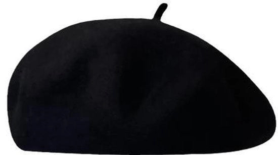 Cappello nero per donne con grande circonferenza del capo, autunno e inverno, stile retro britannico, cappello multifunzionale per pittori.