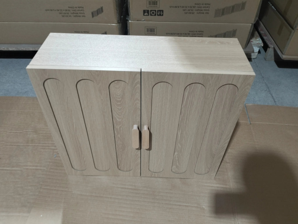 Armadietto Bagno a Parete ¨C MINIMAL ¨C Rovere, Ripiani Regolabili