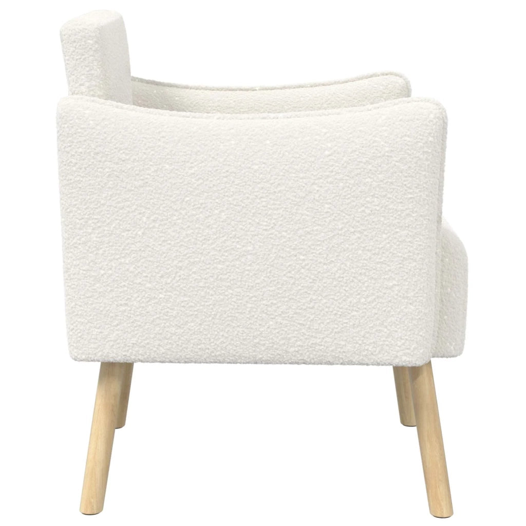 Sedia d'accento Crema Bouclé 42044824