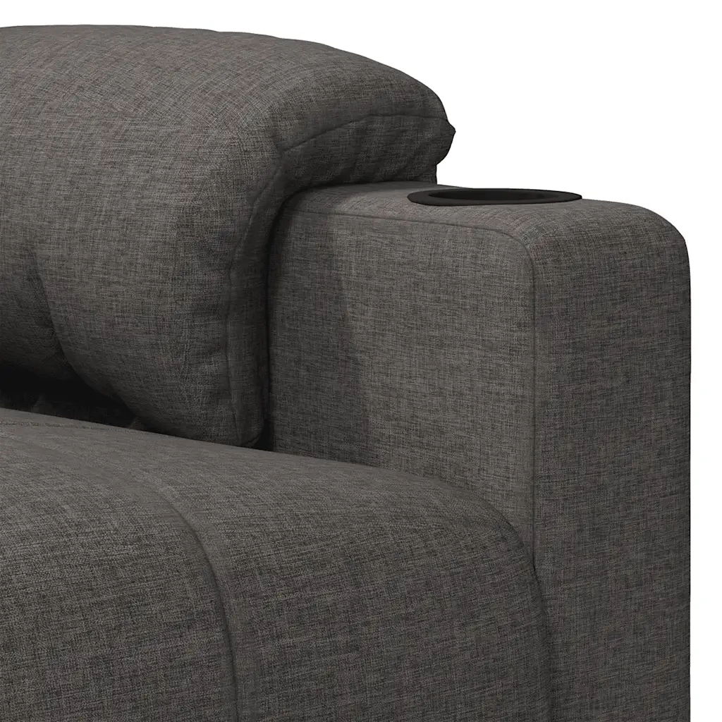 Poltrona | Sedia Relax Elettrica Reclinabile Grigio Scuro in Tessuto