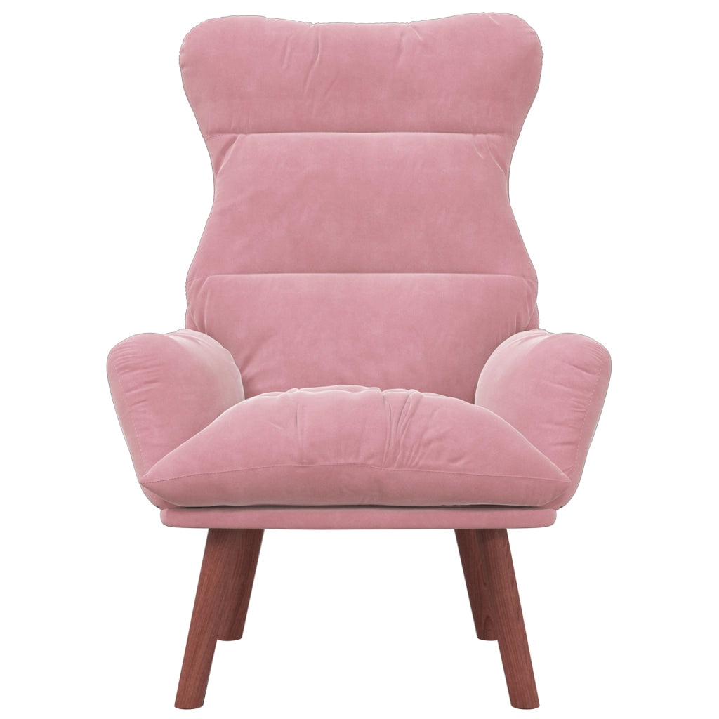 Poltrona Relaxante in Velluto Rosa