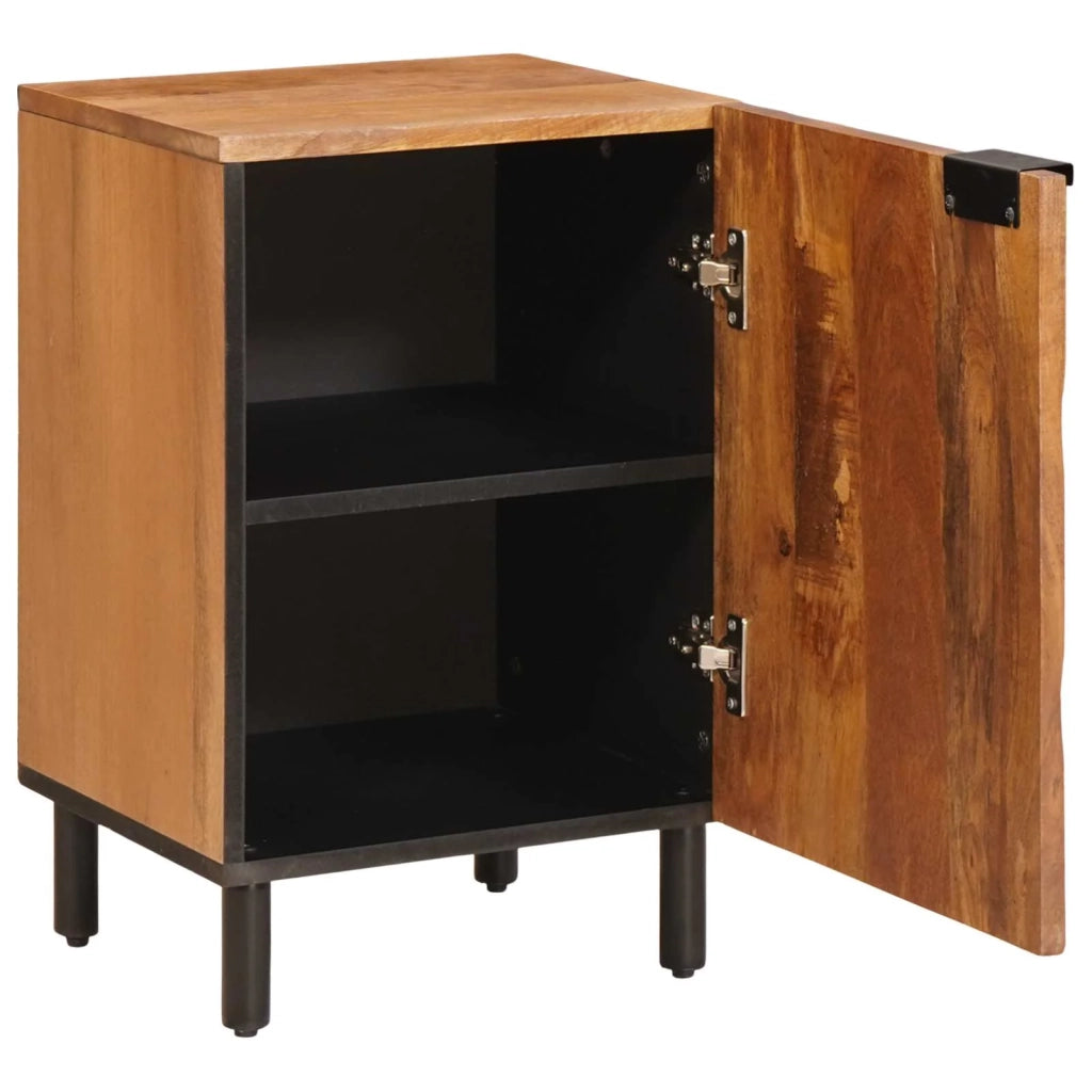 Mobiletto da bagno compatto rettangolare con pratico ripiano portaoggetti 38 x 33 x 58 cm legno marrone 02_0057780