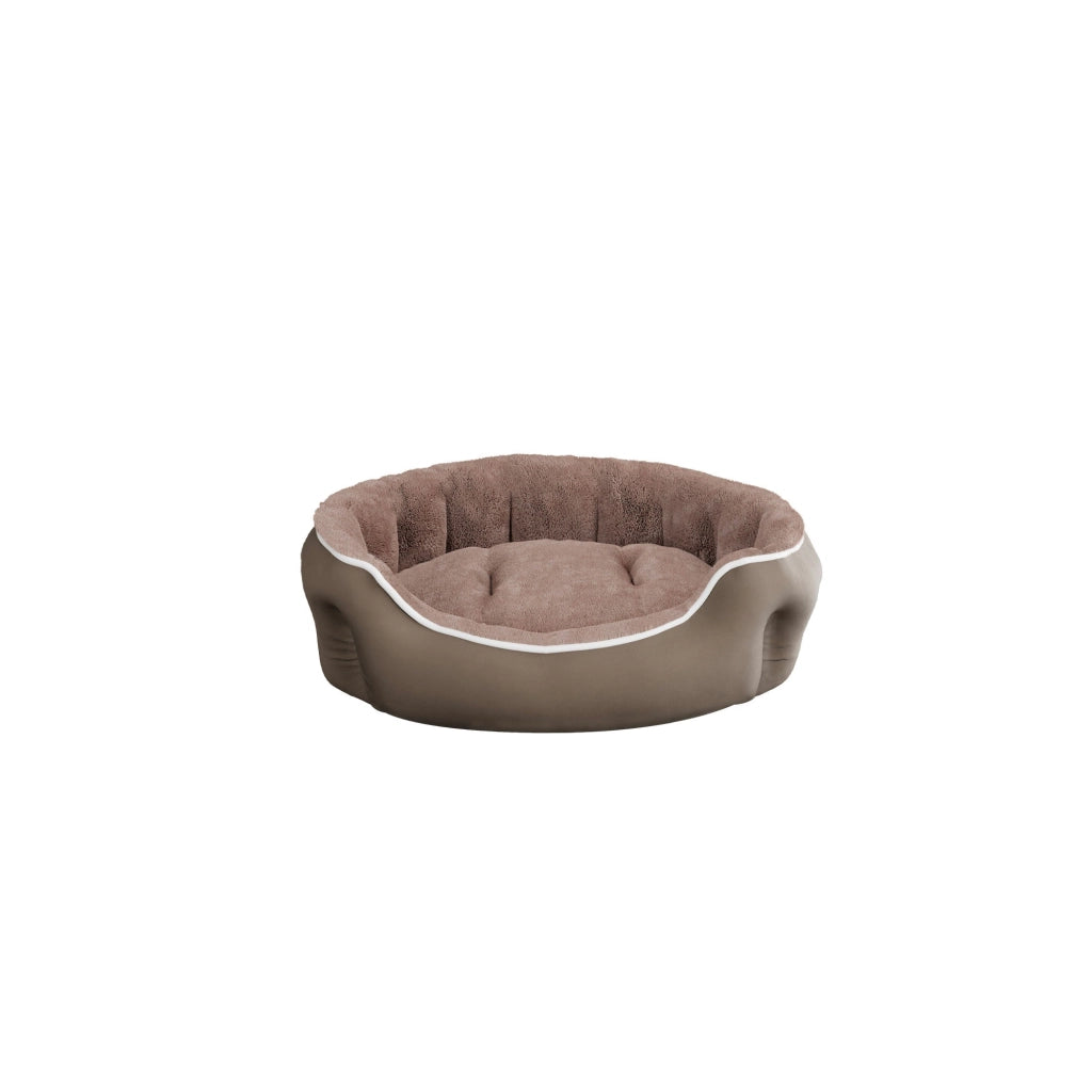 Cuccia Imbottita per Cani e Gatti 75x65x20cm in Poliestere Coccole Beige