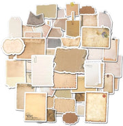Stickerbovaniere in Carta Vintage 80 Stuks - Etichette Retro per Scrapbook e Journaling - Dimensioni 3,5-6 cm
