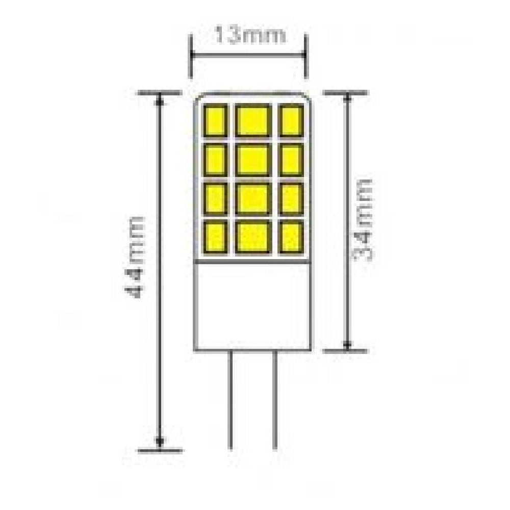Trade Shop - Lampadina Led G4 Ac/dc 12v 3 Watt 360 Lm Luce 6500k 3000k 4000k Spardc-g4-3w-002 - -bianco Caldo      -