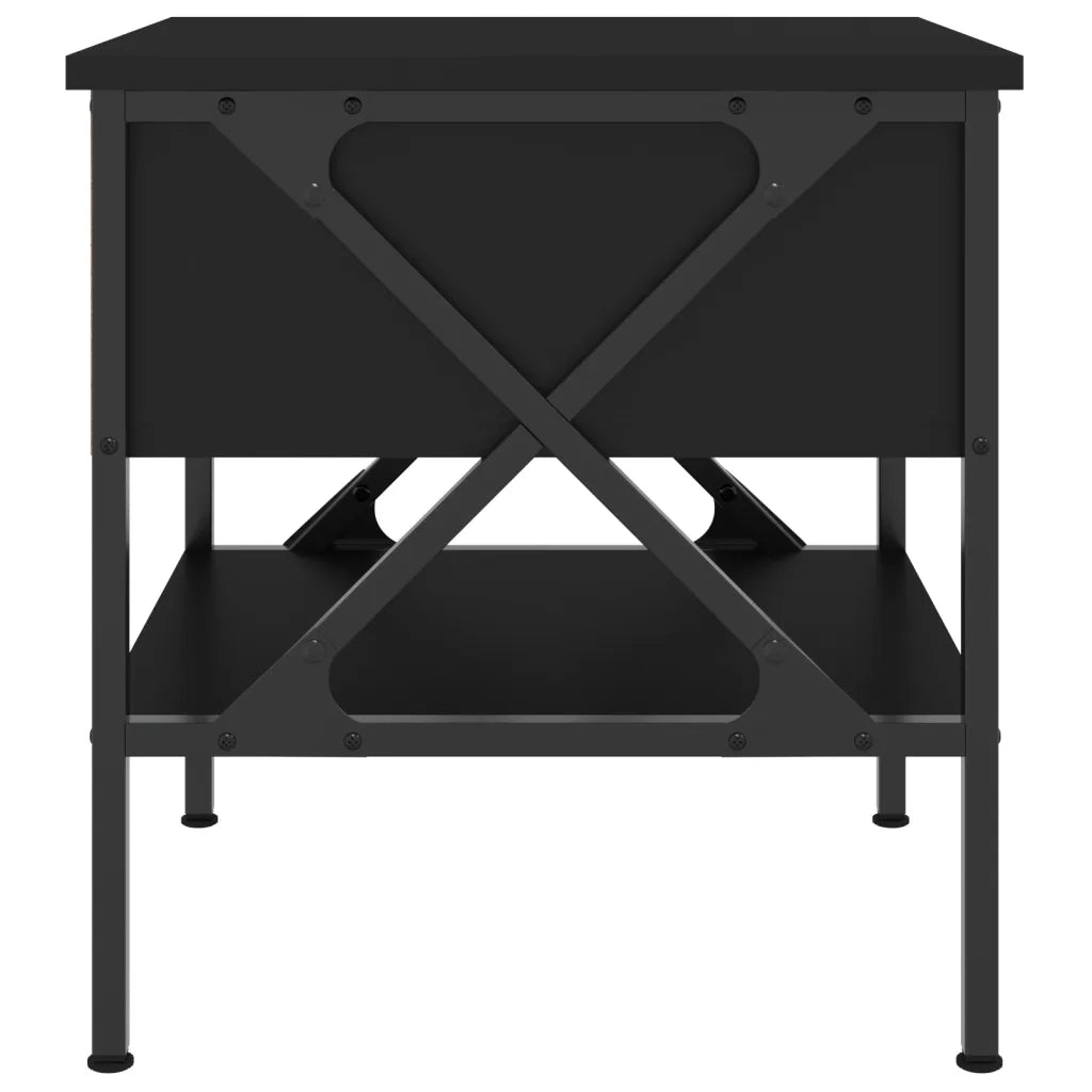 Comodino | Armadio da Notte | Mobiletto da notte Nero 40x42x45 cm in Legno Multistrato