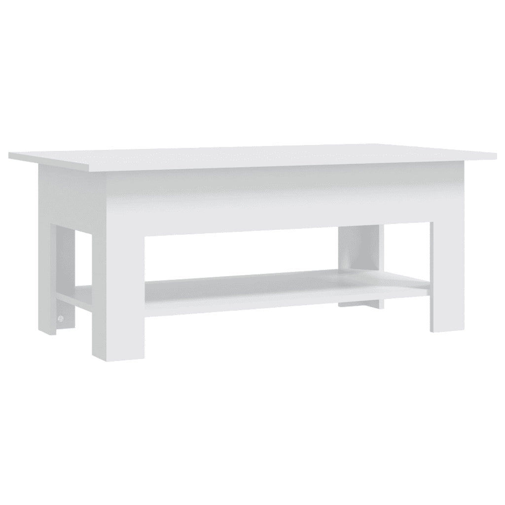 Tavolino da salotto | Tavolino da caff¨¨ | Tavolino da Soggiorno Bianco 102x55x42 cm in Truciolato