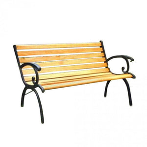 Panca Ghisa Real 126x60x77 h cm in Legno Antracite