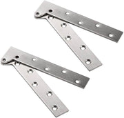 Scharnier 180° Rotazione - Scharnieri per Porte - Placca di Riparazione per Scharniere - Foro per Scharniere - Acciaio Inossidabile - Progetto Nascondiglio - Scharniere per Porte