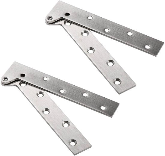 Scharnier 180° Rotazione - Scharnieri per Porte - Placca di Riparazione per Scharniere - Foro per Scharniere - Acciaio Inossidabile - Progetto Nascondiglio - Scharniere per Porte