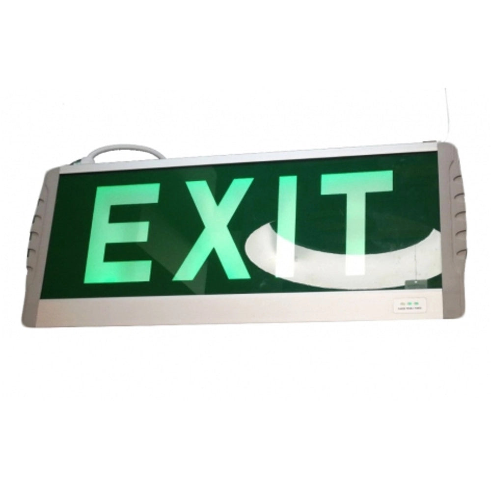 Trade Shop - Lampada Di Emergenza Led Exit 3w Luce Sicurezza 375x159x21 Mm Con Plafoniera -
