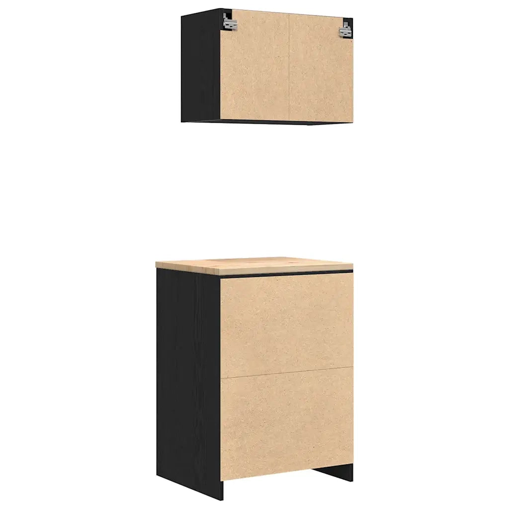 Armadi da Garage 2 pz Neri in Legno Multistrato CFW6824715