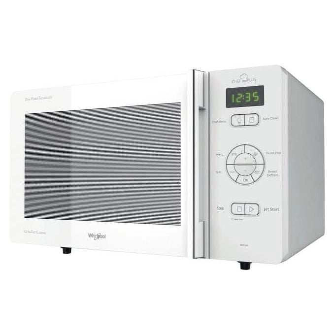 Whirlpool MCP345WH Forno a microonde combinato 25 L 800 W Grill al quarzo DualCrisp Jet Defrost ChefMenu Display digitale colore Bianco