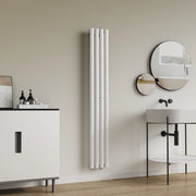 Termosifone Nore ad Acqua Calda Pannello Singolo con Elementi Tubolari 160 x 24 cm - Bianco [neu.haus]