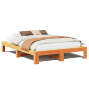 Letto matrimoniale | Letto per adulti | Letto senza Materasso Marrone Cera 160x200 cm in Legno di Pino