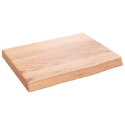 Ripiano Muro Marrone 40x30x(2-4) cm Massello Rovere Trattatocod mxl 127639