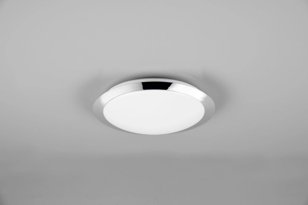 Plafoniera bagno LED Trio Umberto argento 29cm IP44
