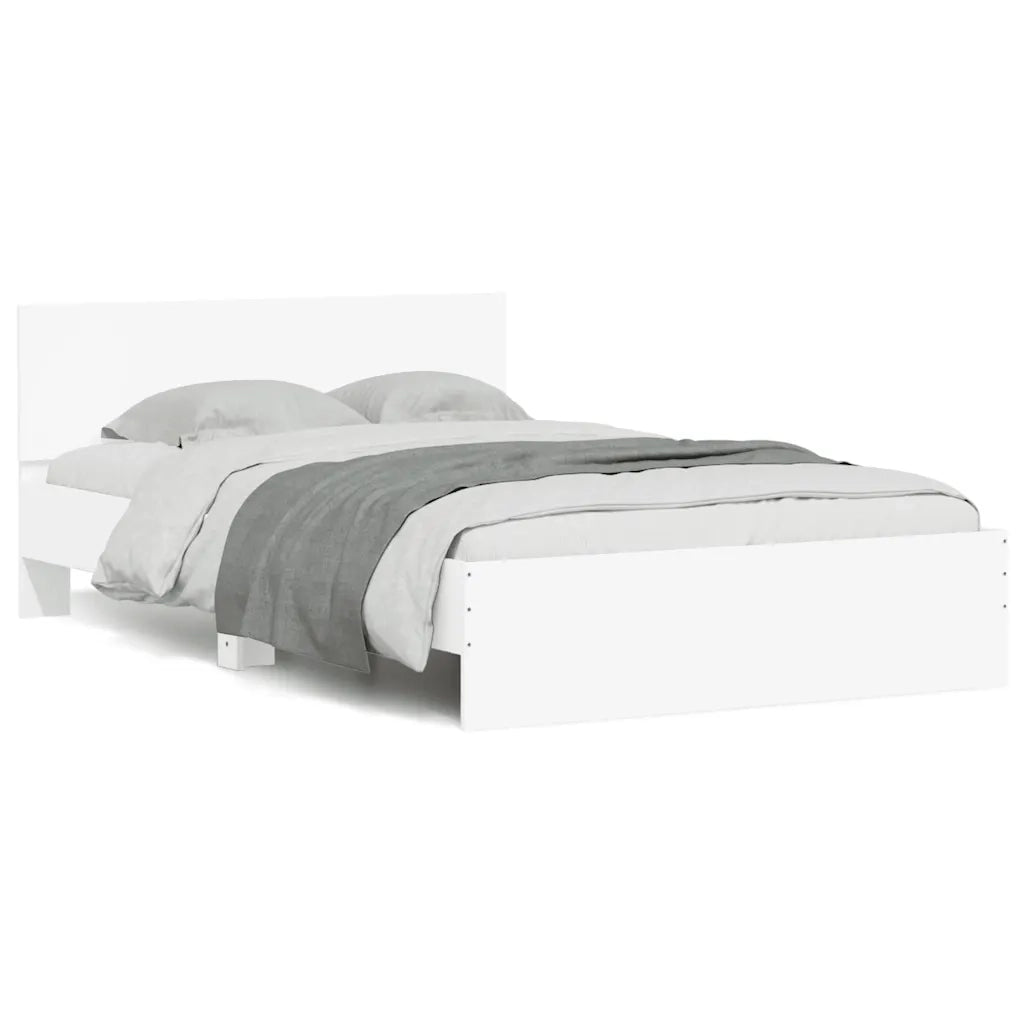 Giroletto con Testiera-Struttura Letto con testiera Bianco 120x200 cm