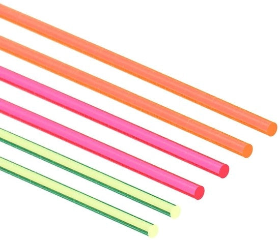 Vezzelli sostitutivi per mirini ottici, 6 pezzi, 1,5 mm x 15 cm, PMMA per arco e progetti di fai da te - rosso fluorescente, verde, arancione