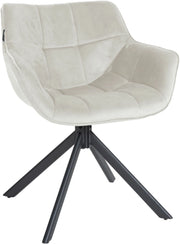 Sedia da pranzo Westport Velvet crema
