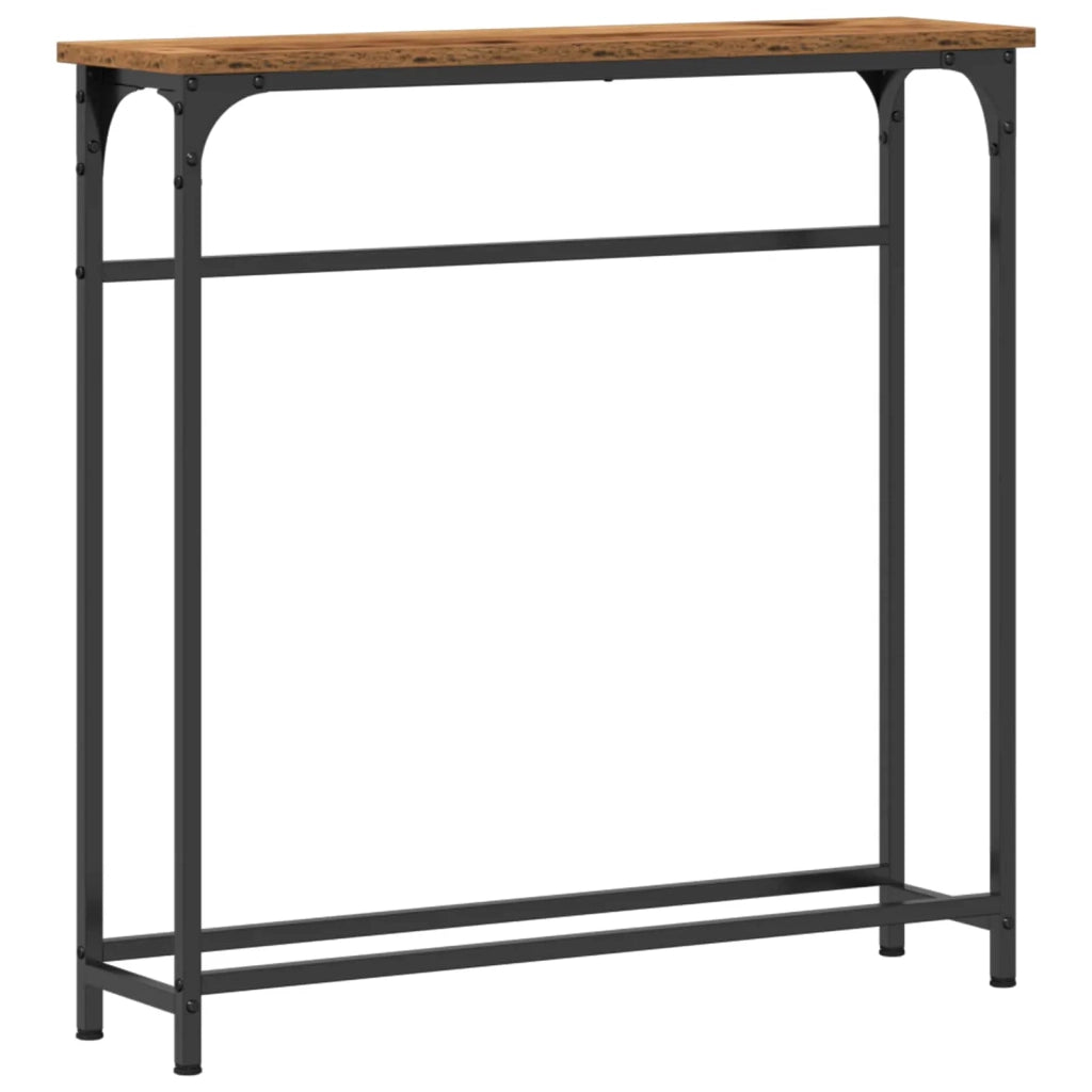 Table console Bois ancien 75 x 19,5 x 75 cm Bois d'ingénierie