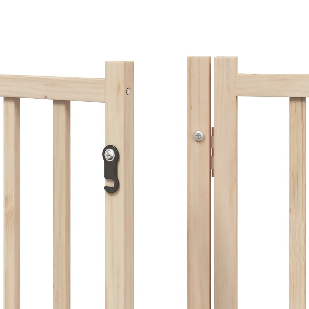 Cancello per Cani Porta Pieghevole 8 Pannelli 640 cm in Pioppo CFW2073353