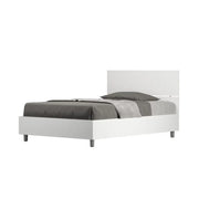Letto una piazza e mezza contenitore 120x200 testata dritta bianco frassino Demas