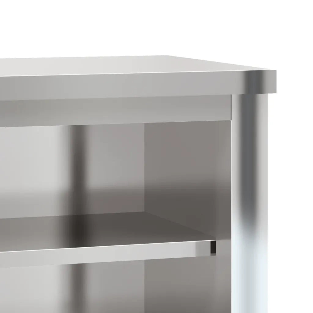 Armadietto a Muro | Mobile Cucina da Parete con Ripiano in Acciaio Inossidabile